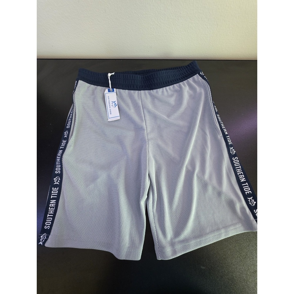 NWT Southern Tide Seagull Gray Melnick Mesh Athletic Shorts Boys L 12-14